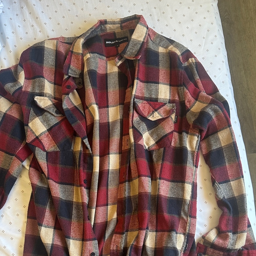Classic Red and Black Plaid Men's Shirt by Moda Fusion